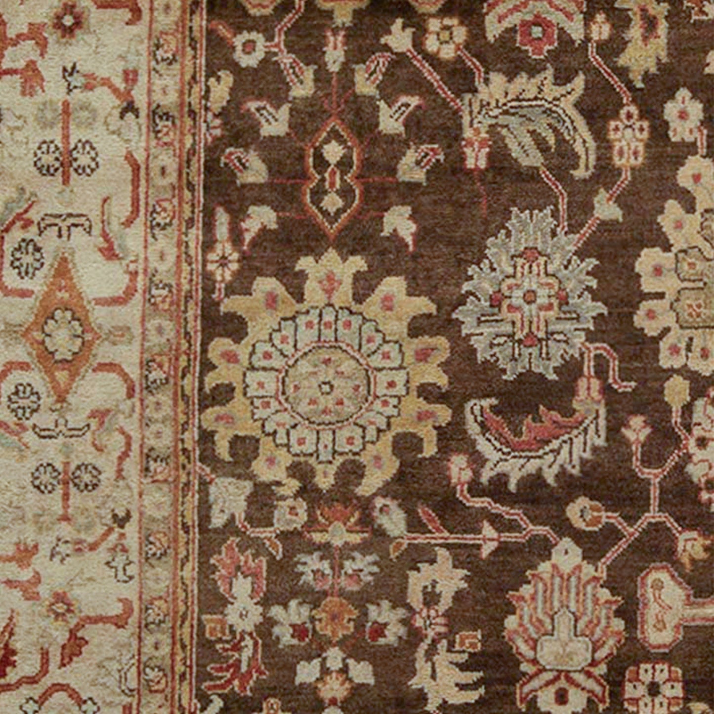 ANTIQUE MAHAL MJT48 BROWN / IVORY
