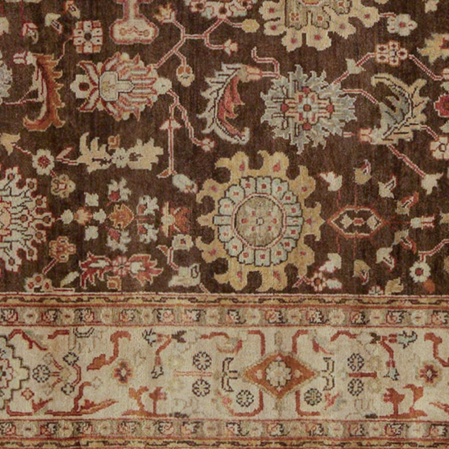 ANTIQUE MAHAL MJT48 BROWN / IVORY