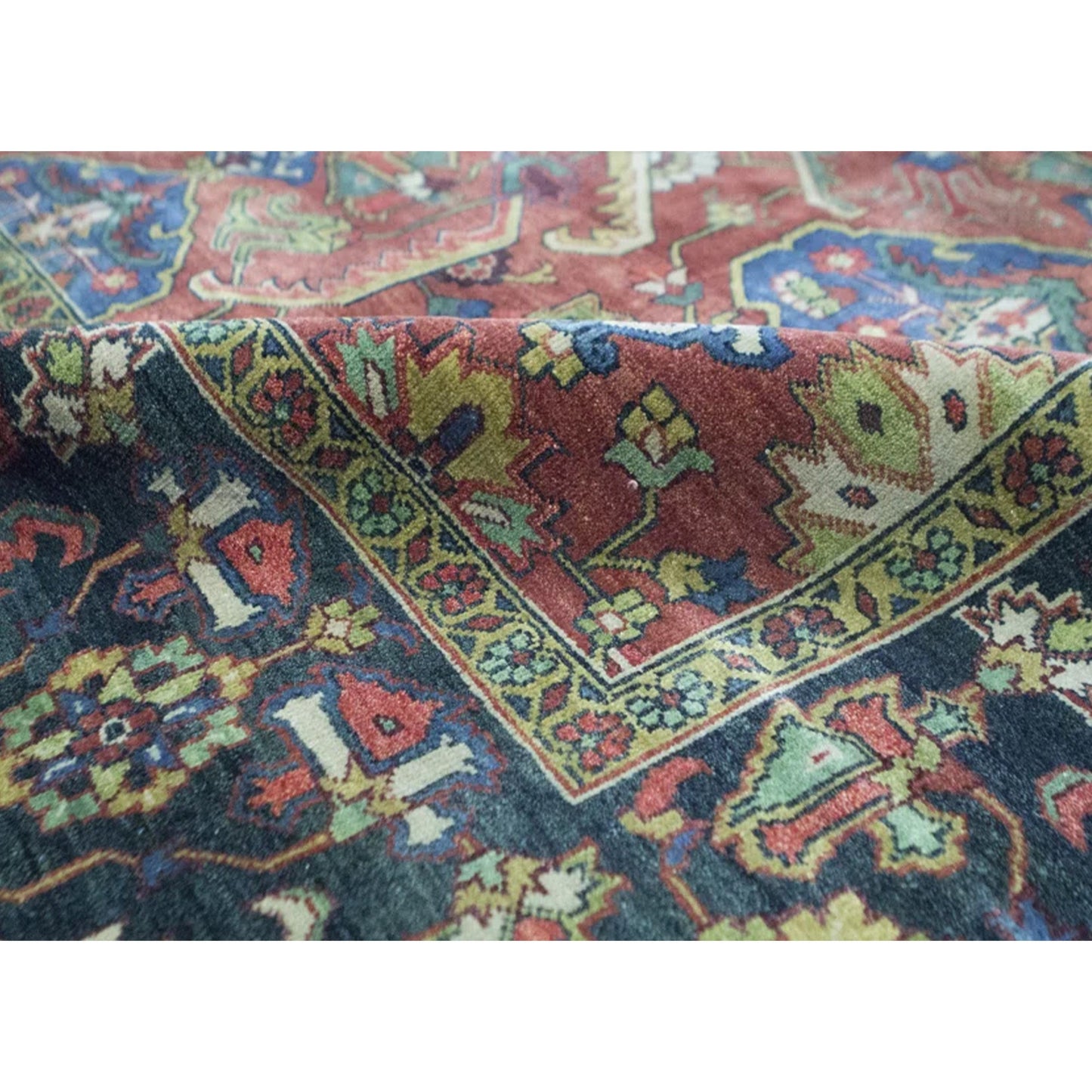 ANTIQUE SERAPI 203AS RED / BLUE 14'7" X 17'