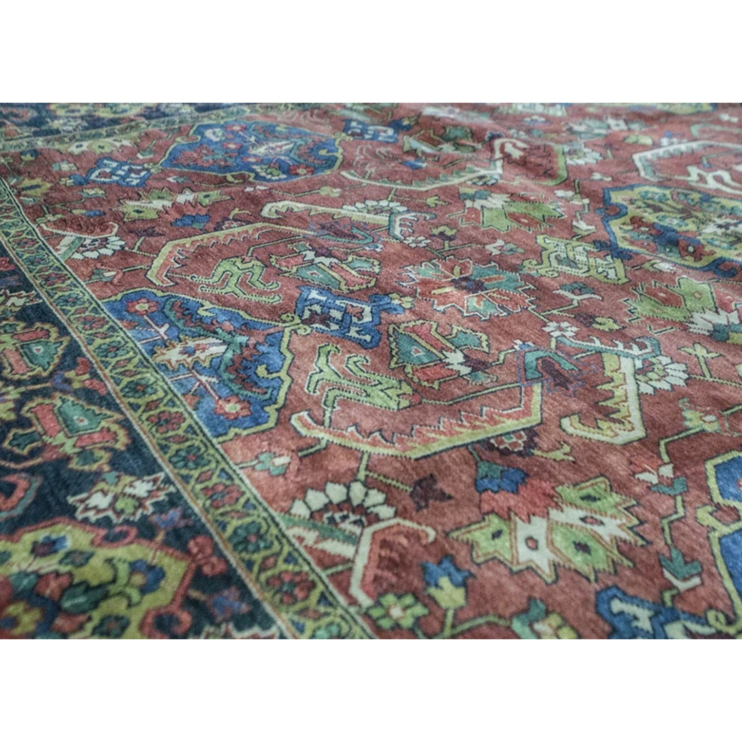 ANTIQUE SERAPI 203AS RED / BLUE 14'7" X 17'