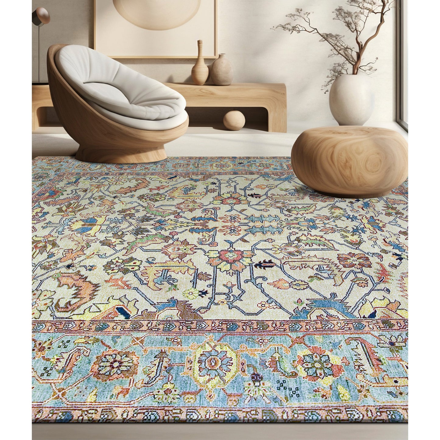 ANTIQUE SERAPI 203CS IVORY / BLUE 15'11" X 21'7"