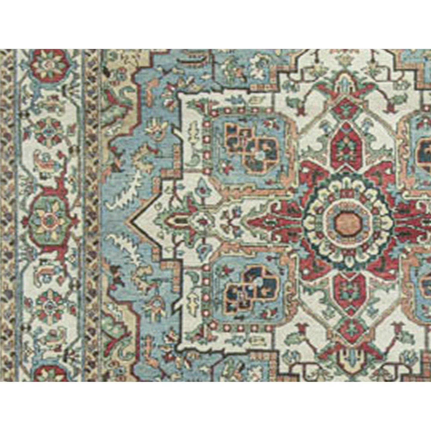 ANTIQUE SERAPI HE10P LIGHT BLUE / IVORY 14'1" X 20'1"