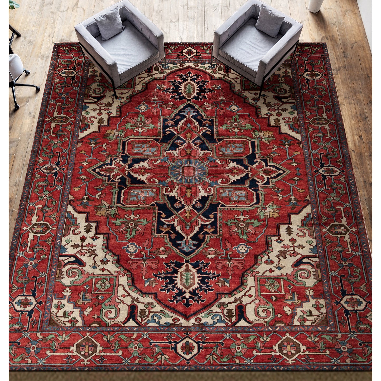 ANTIQUE SERAPI HER06 RED