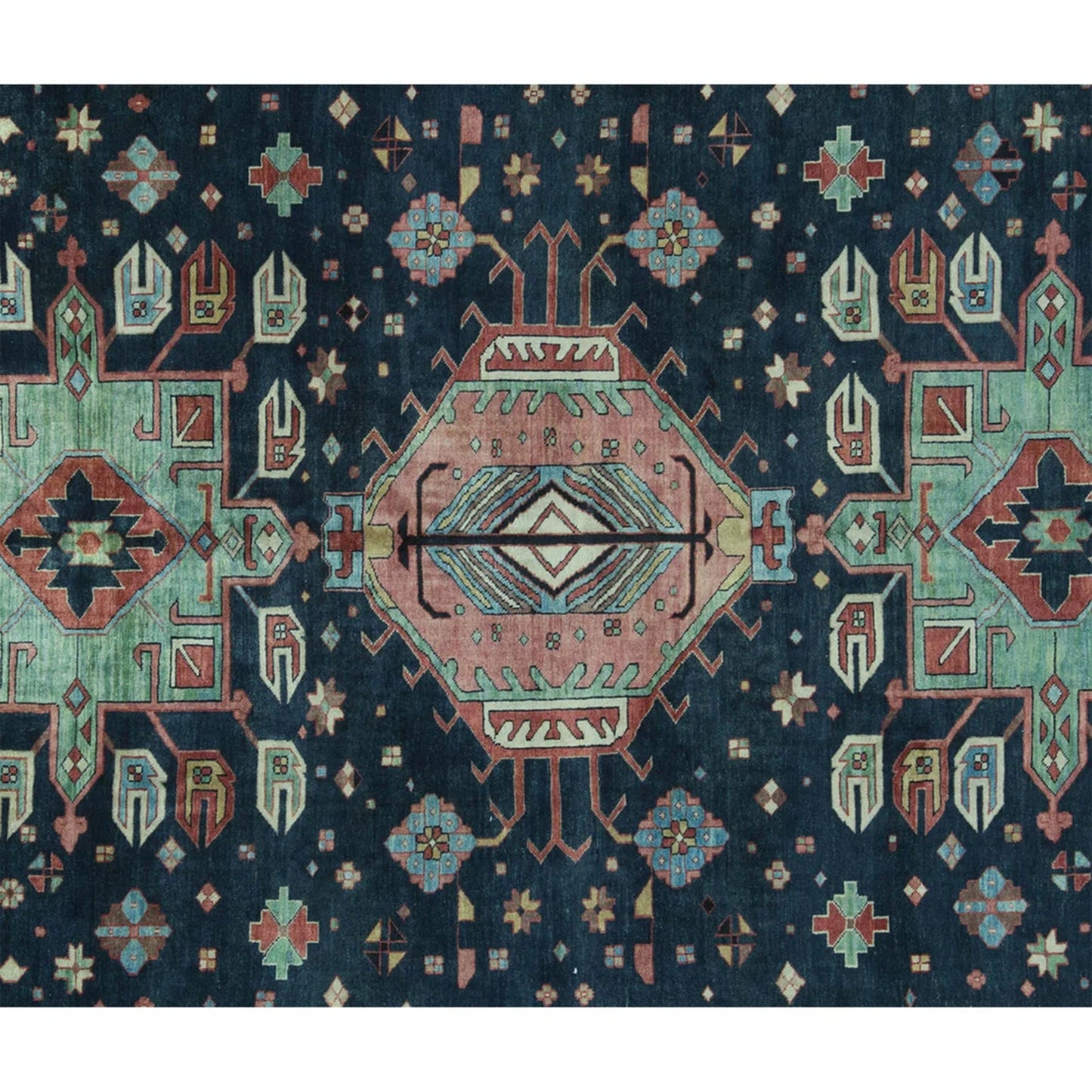 ANTIQUE SERAPI HER15 BLUE / RED