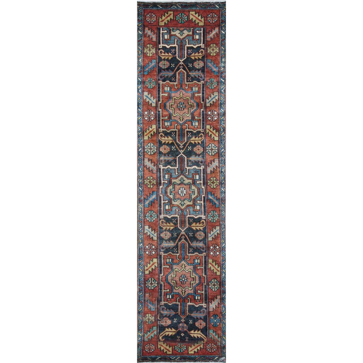 ANTIQUE SERAPI HER16 BLUE / RED