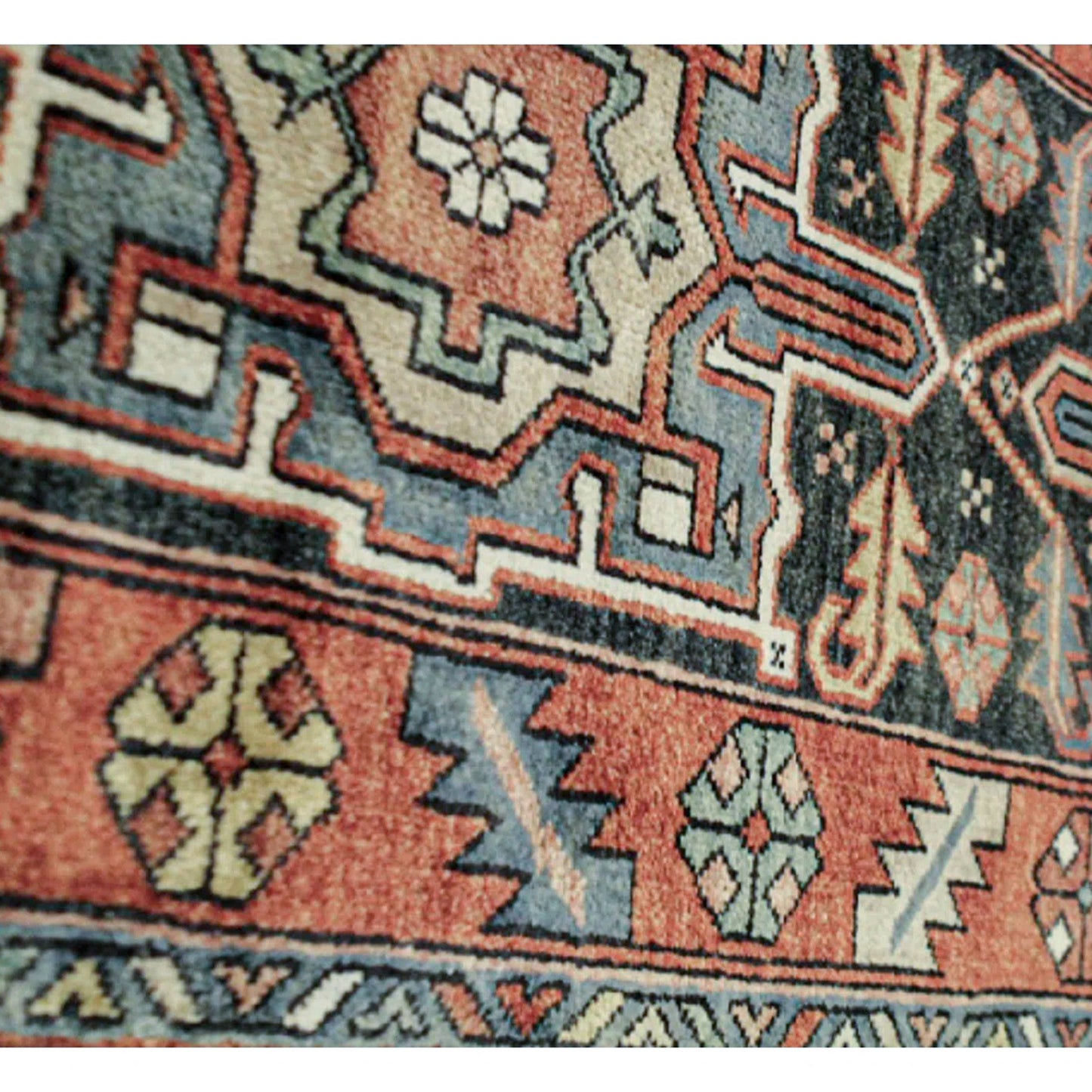 ANTIQUE SERAPI HER16 BLUE / RED