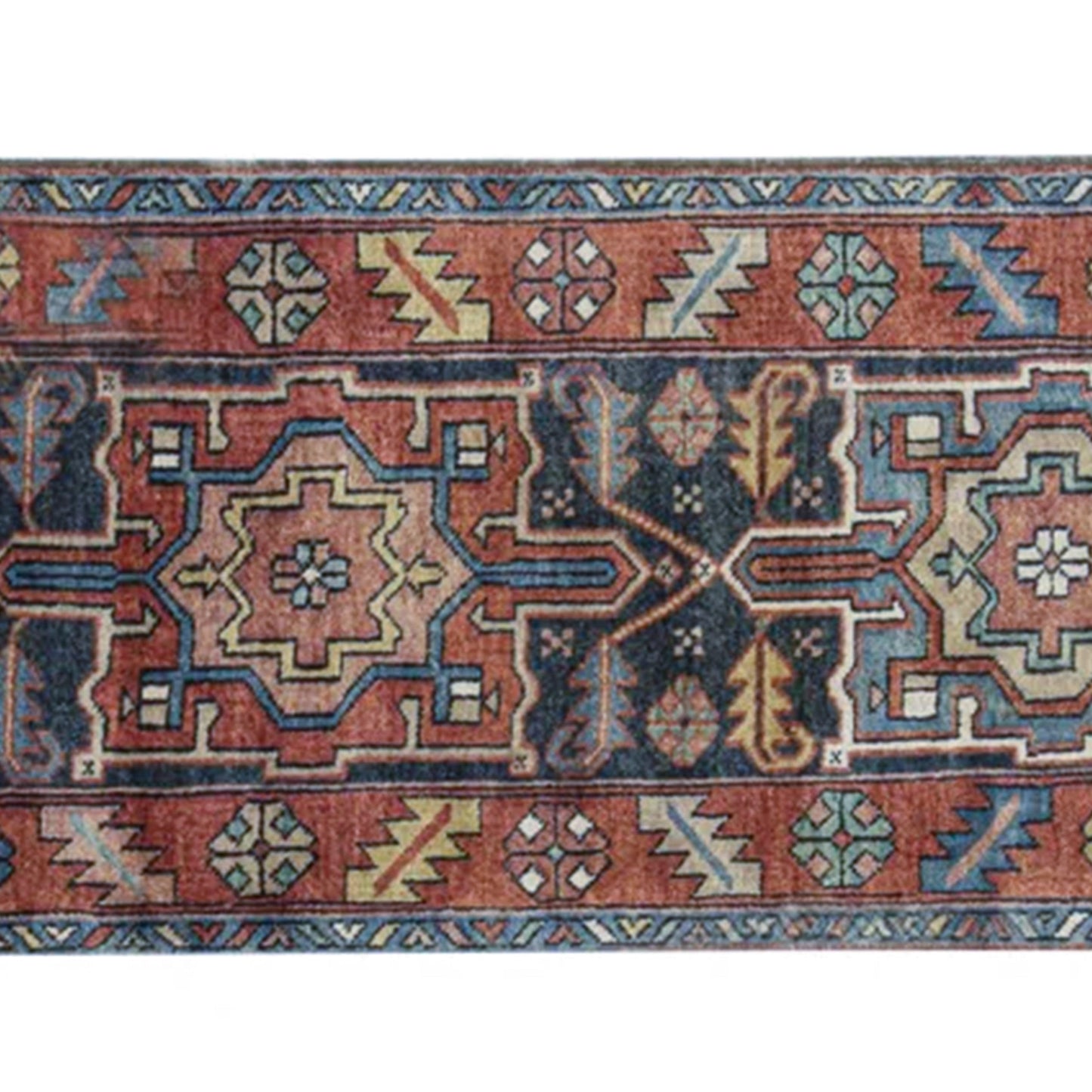 ANTIQUE SERAPI HER16 BLUE / RED