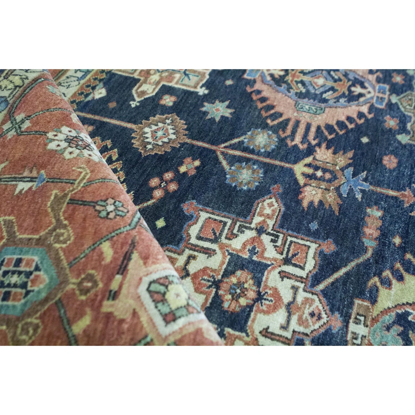ANTIQUE SERAPI HER22 BLUE / RED 16'8" X 18'11"