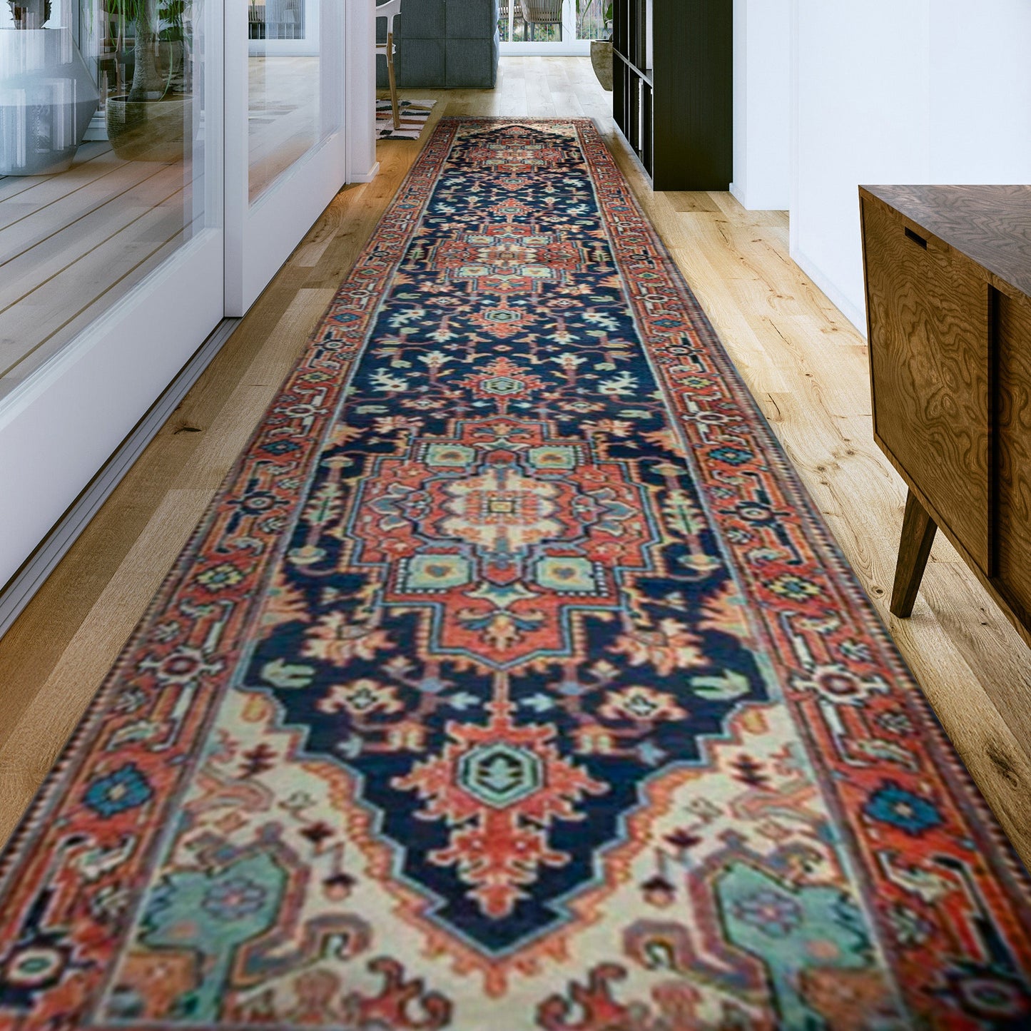 ANTIQUE SERAPI HER22 RED / BLUE