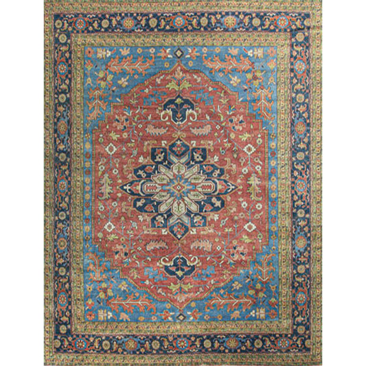 ANTIQUE SERAPI HER23 RED / BLUE 14' X 15'10"