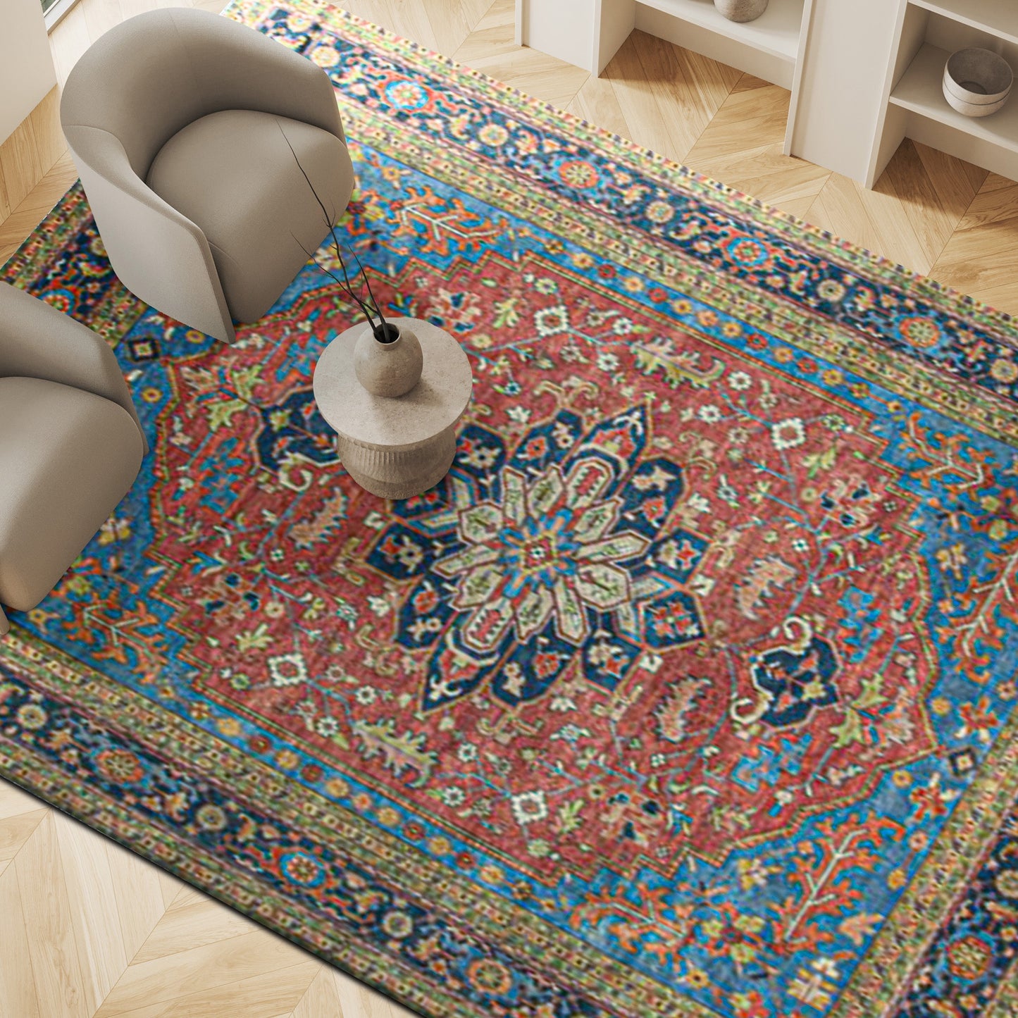 ANTIQUE SERAPI HER23 RED / BLUE