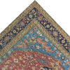 ANTIQUE SERAPI HER23 RED / BLUE 14' X 15'10"