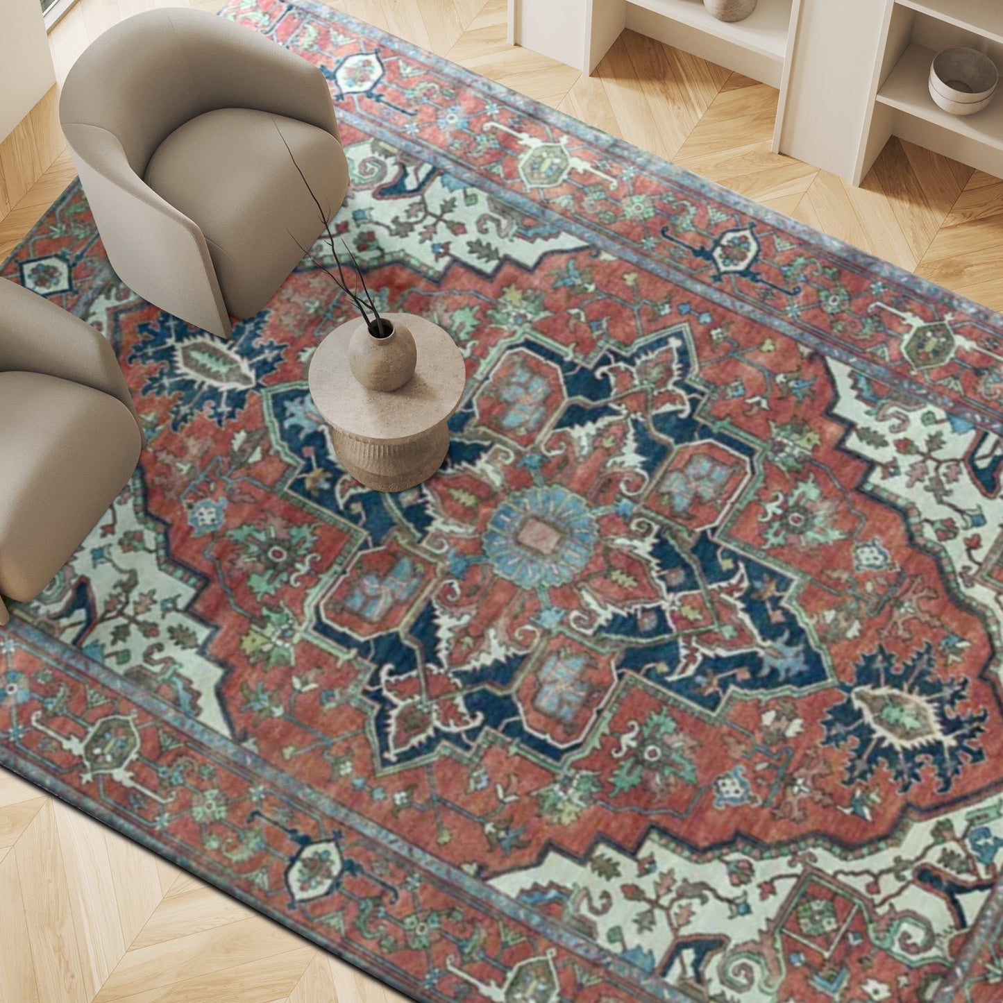 ANTIQUE SERAPI HER26 RED / RED