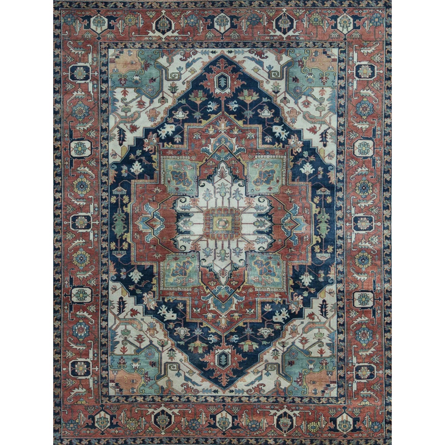 ANTIQUE SERAPI HER27 BLUE / RED
