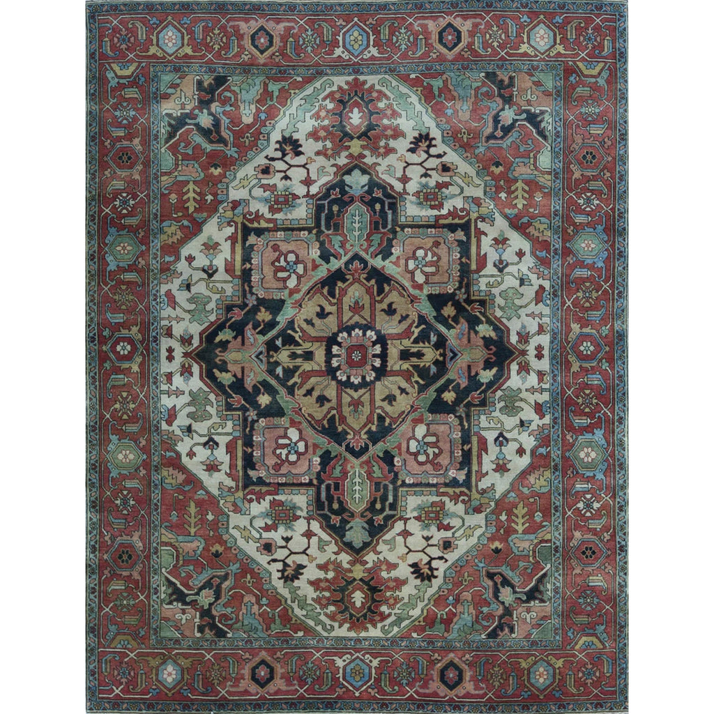 ANTIQUE SERAPI HER34 IVORY / RED 15'9" X 21'5"