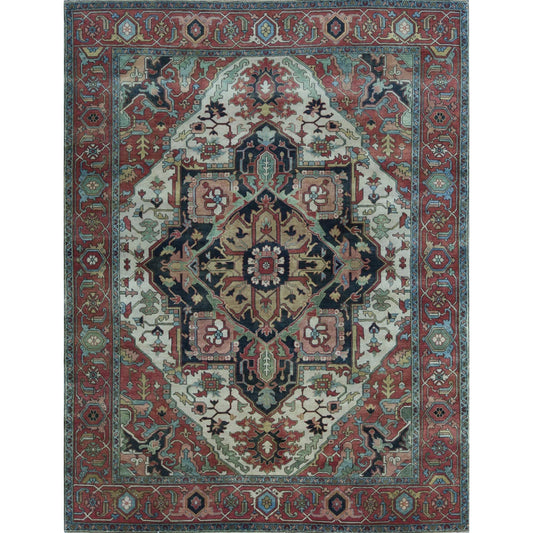 ANTIQUE SERAPI HER34 IVORY / RED 15'9" X 21'5"