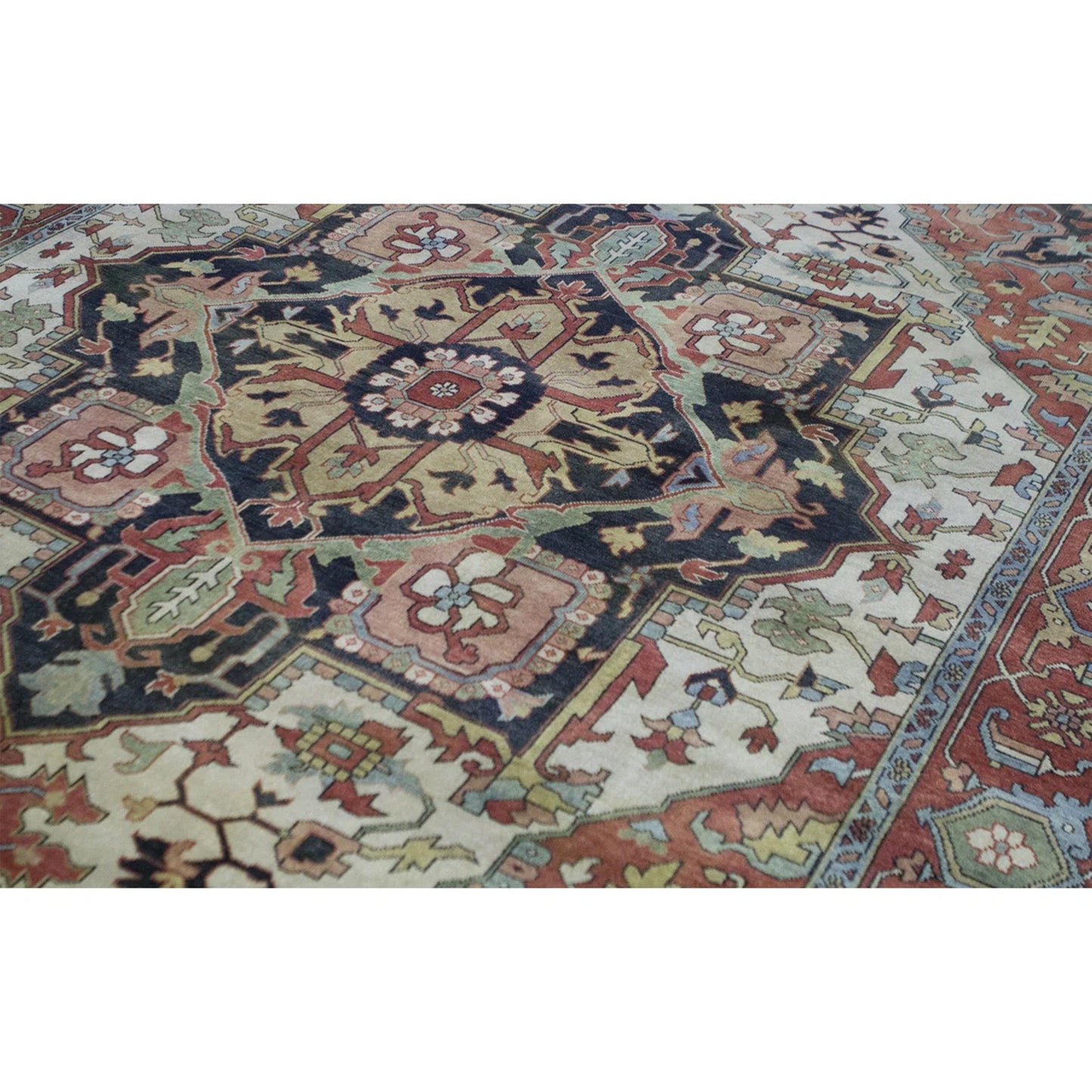 ANTIQUE SERAPI HER34 IVORY / RED 15'9" X 21'5"