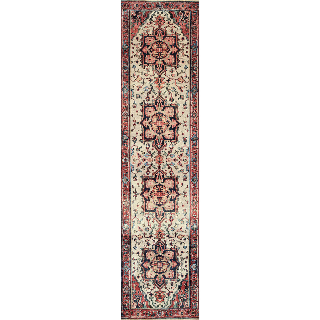 ANTIQUE SERAPI HER34 IVORY / RED