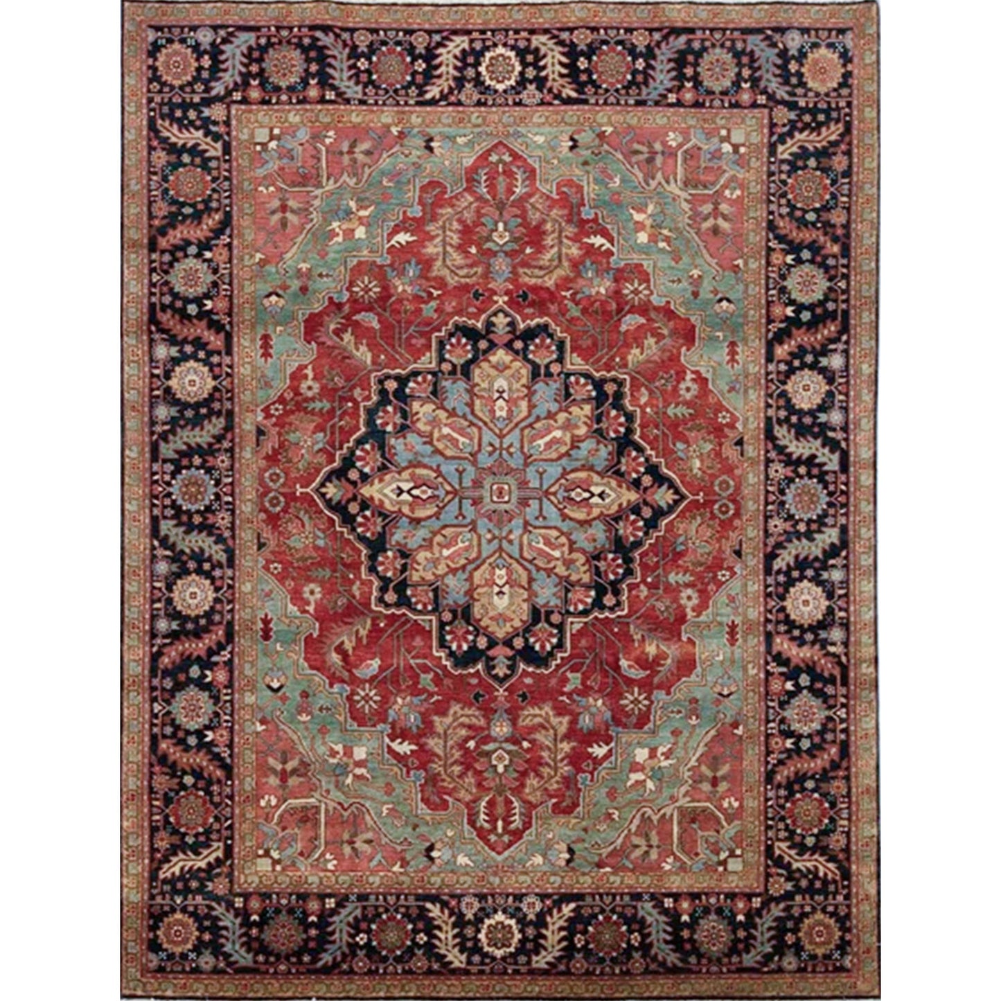 ANTIQUE SERAPI HER39 RED / BLUE