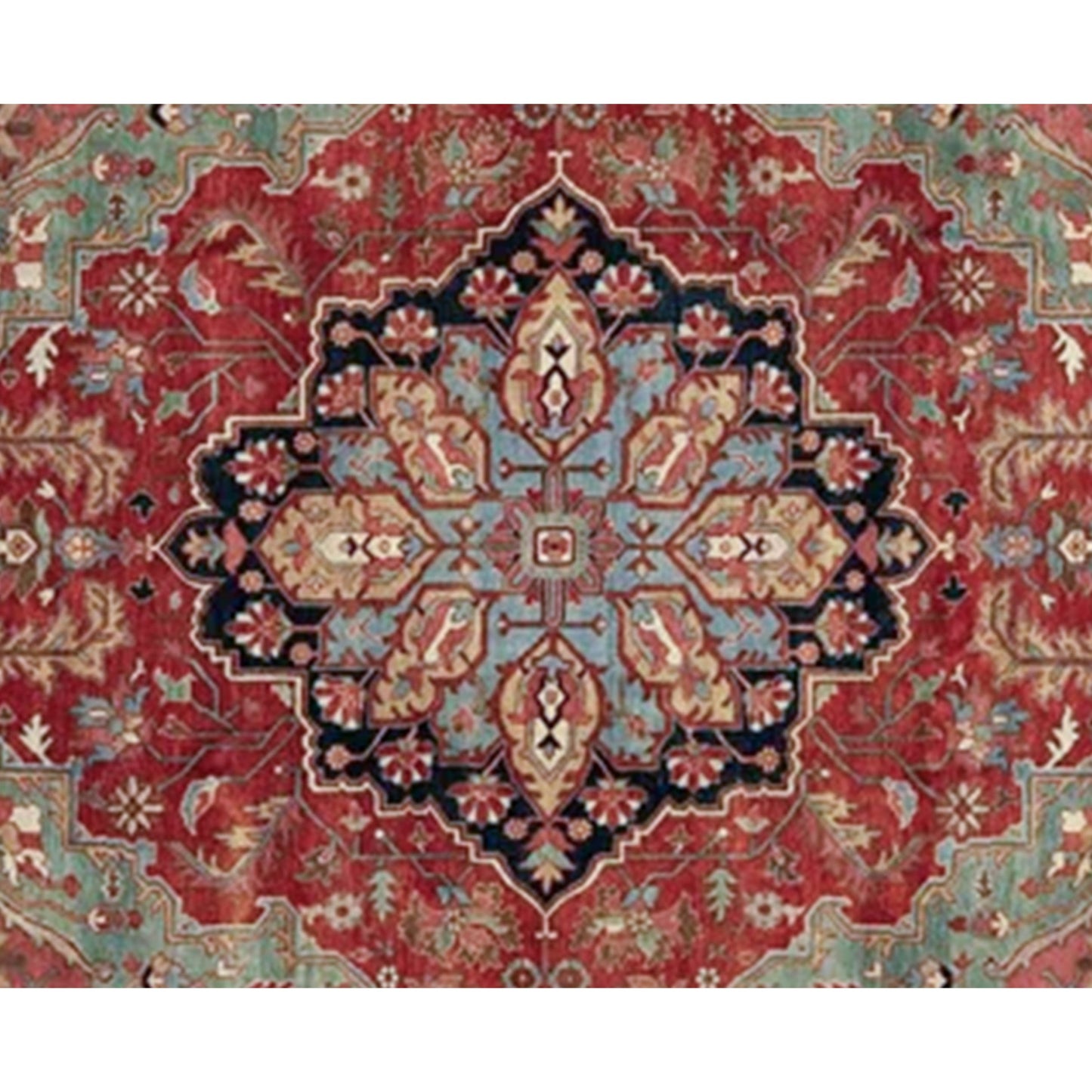 ANTIQUE SERAPI HER39 RED / BLUE