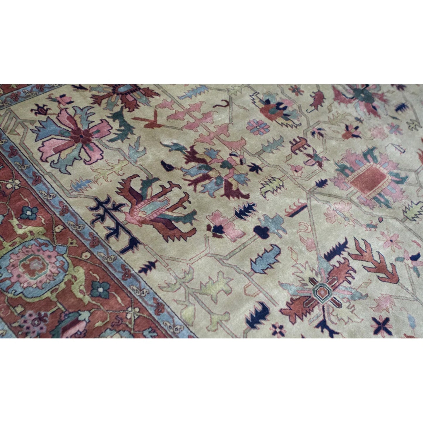 ANTIQUE SERAPI HER57 IVORY / RUST