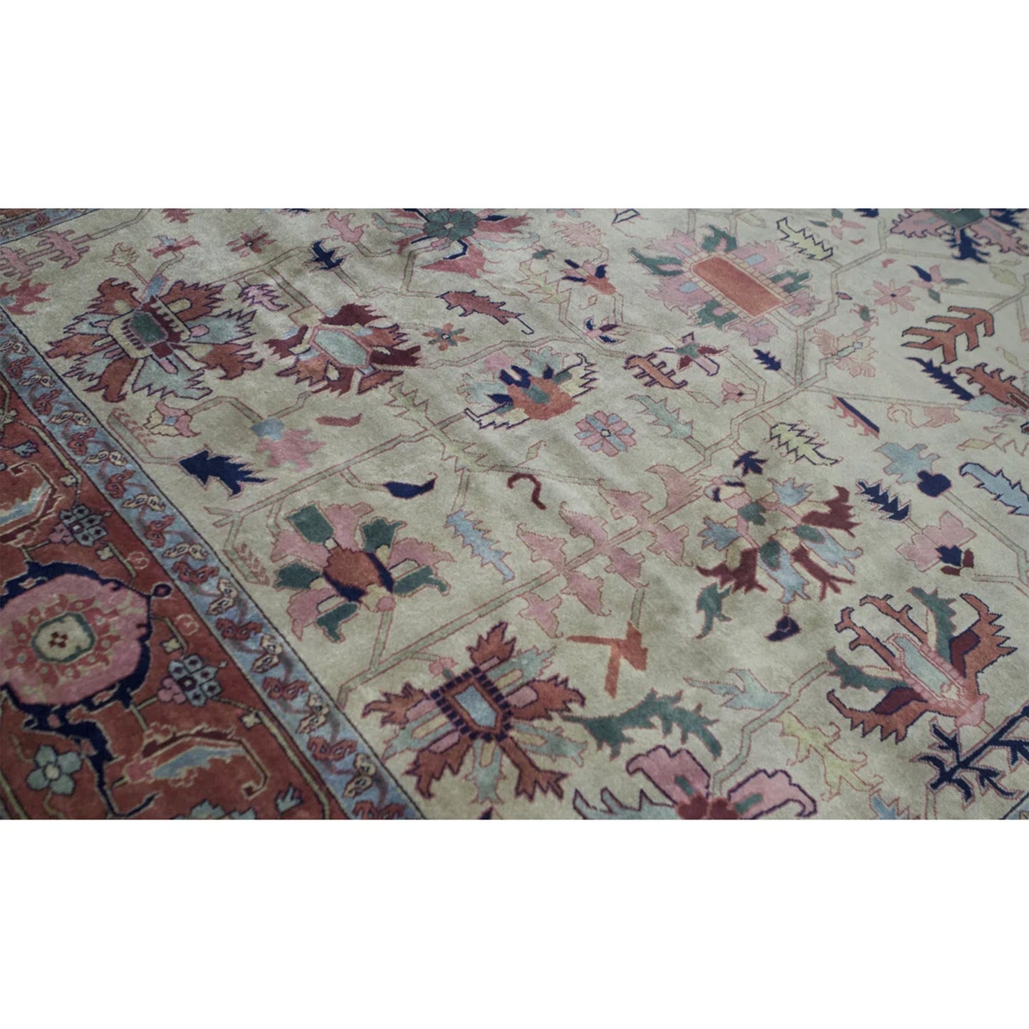 ANTIQUE SERAPI HER57 IVORY / RUST