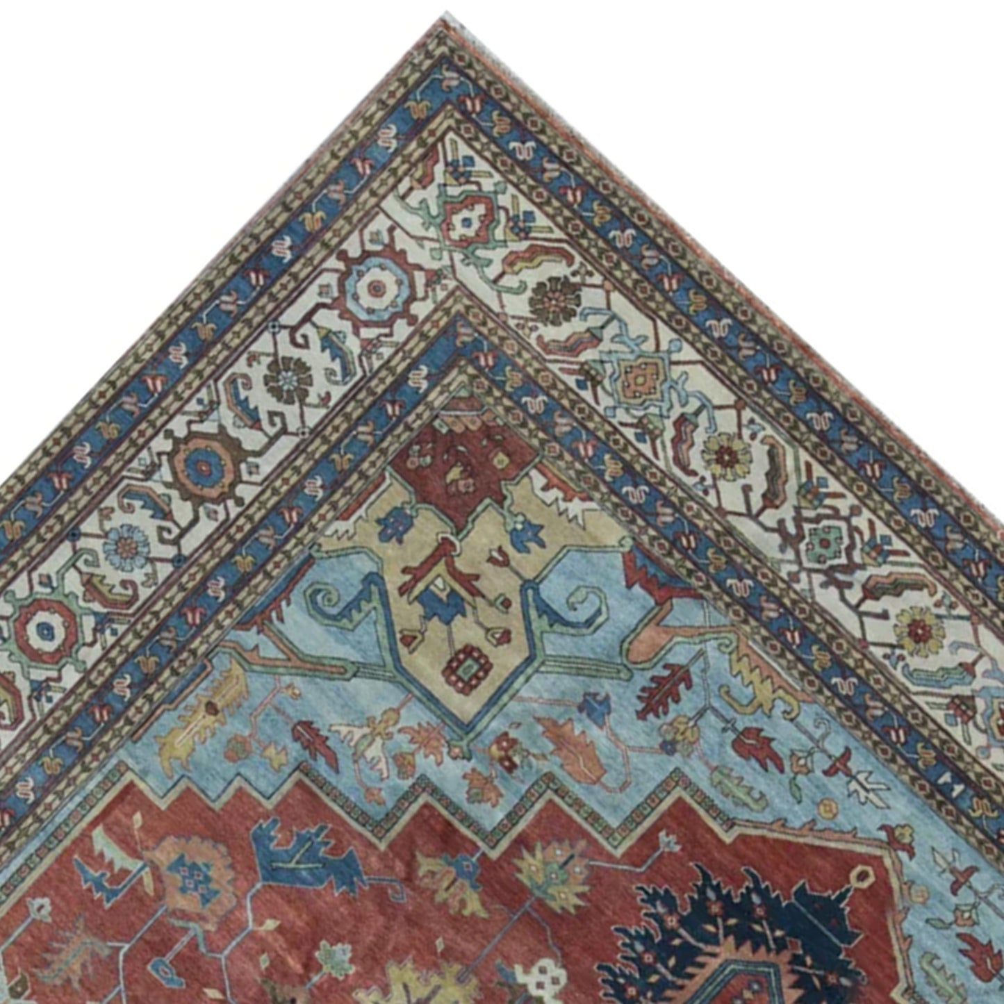 ANTIQUE SERAPI HER5B RED / IVORY 14' X 19'9"
