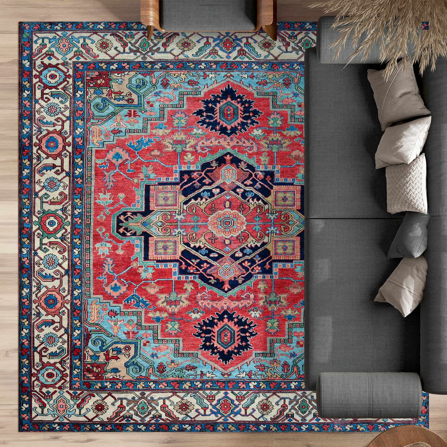ANTIQUE SERAPI HER5B RED / IVORY