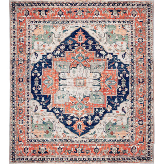 ANTIQUE SERAPI HERZ7 BLUE / RED