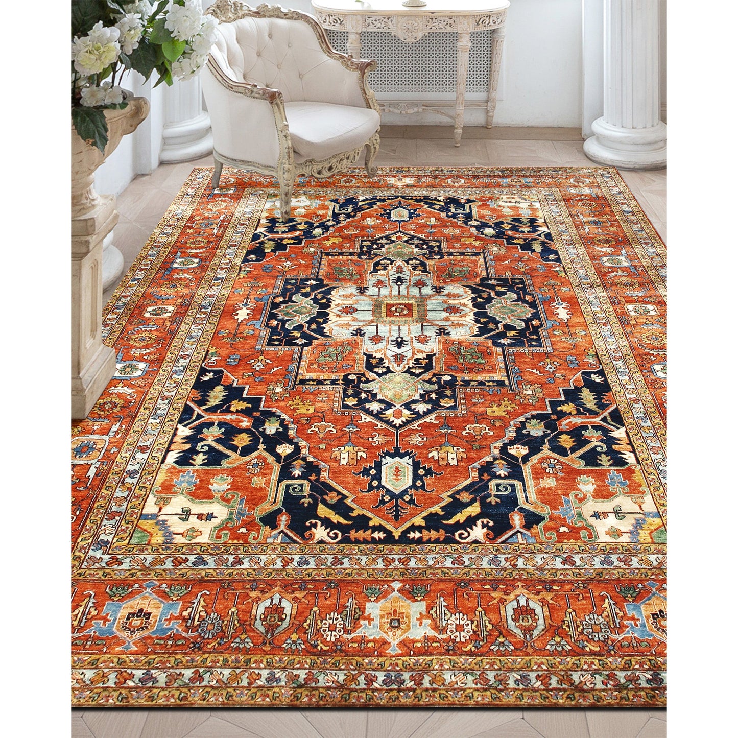 ANTIQUE SERAPI HERZ7 RED / RED 13'11" X 18'