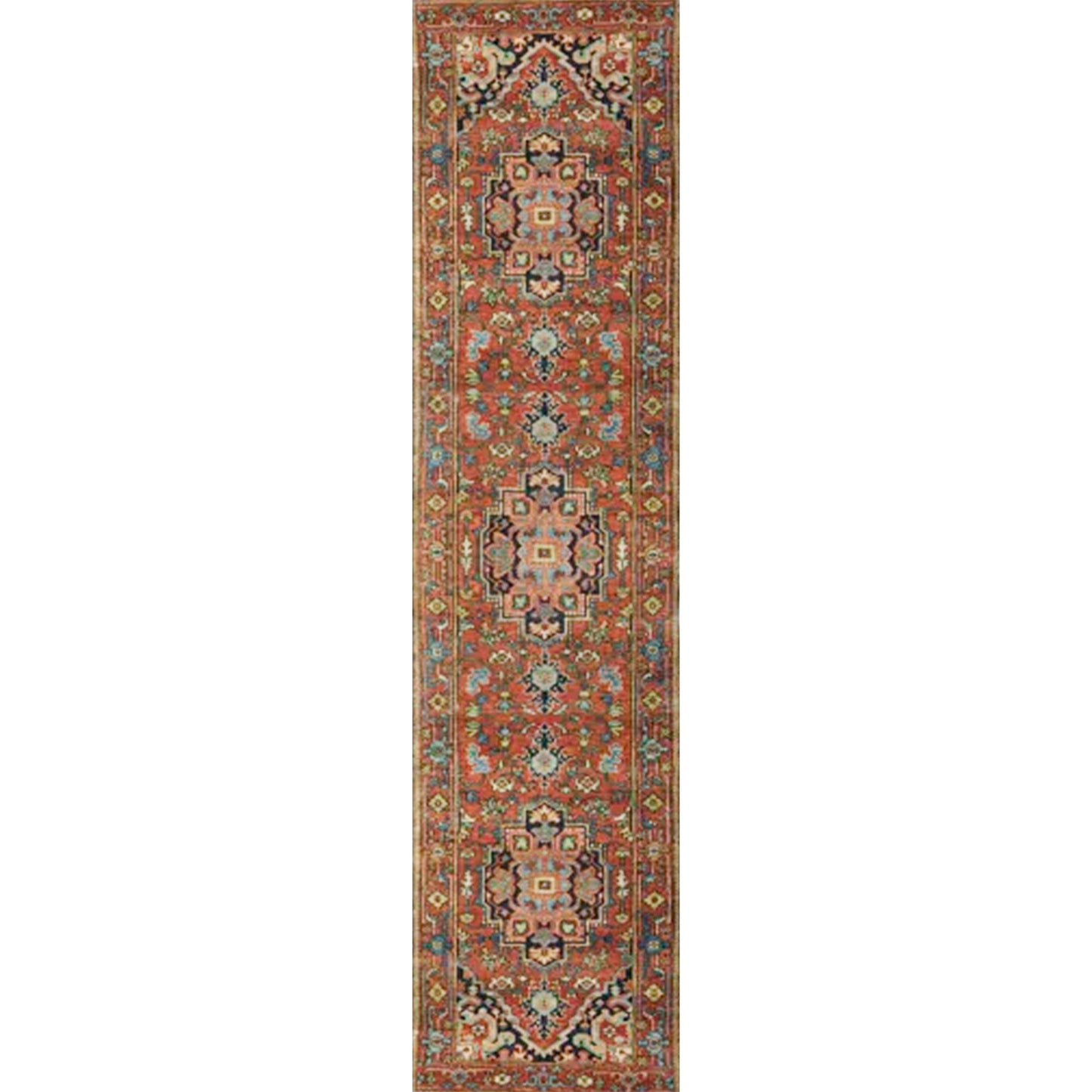 ANTIQUE SERAPI HERZ7 RED / RED