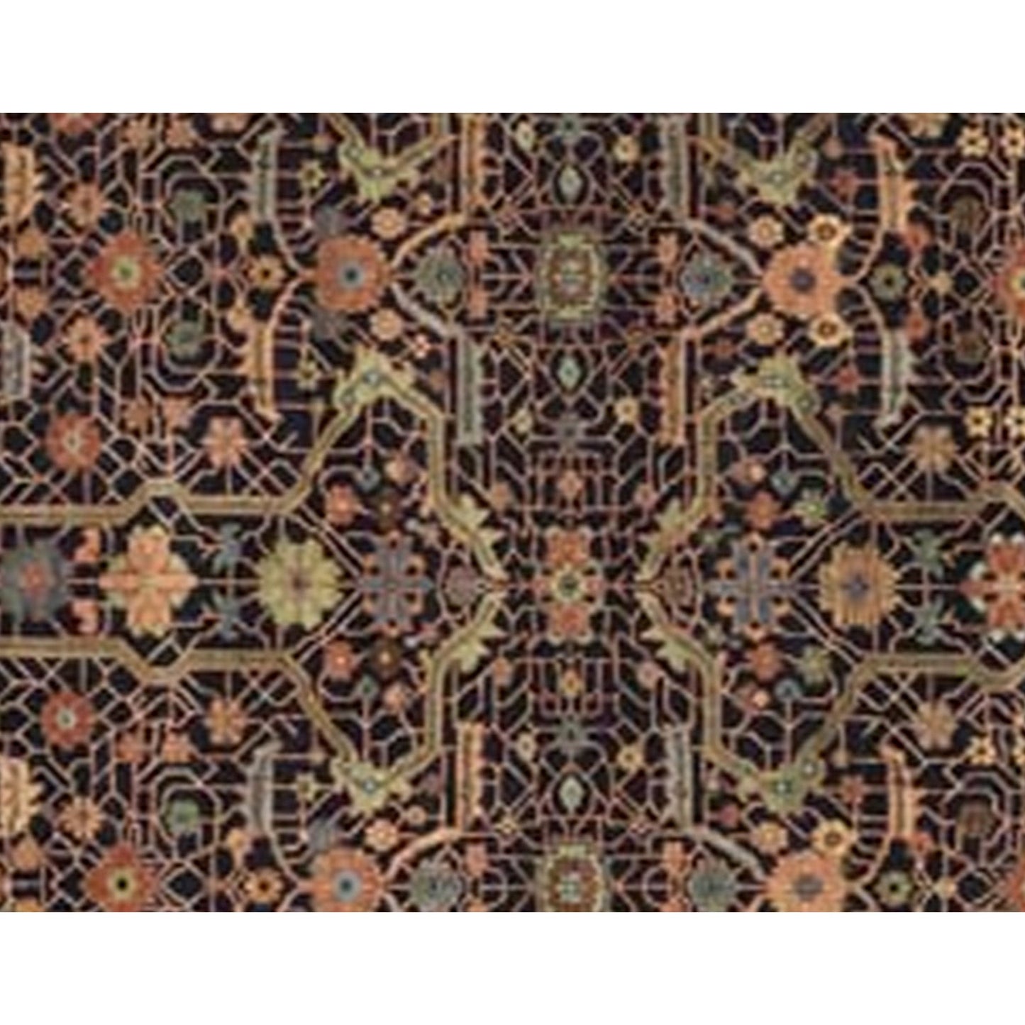 ANTIQUE SERAPI HR619 NAVY / RUST