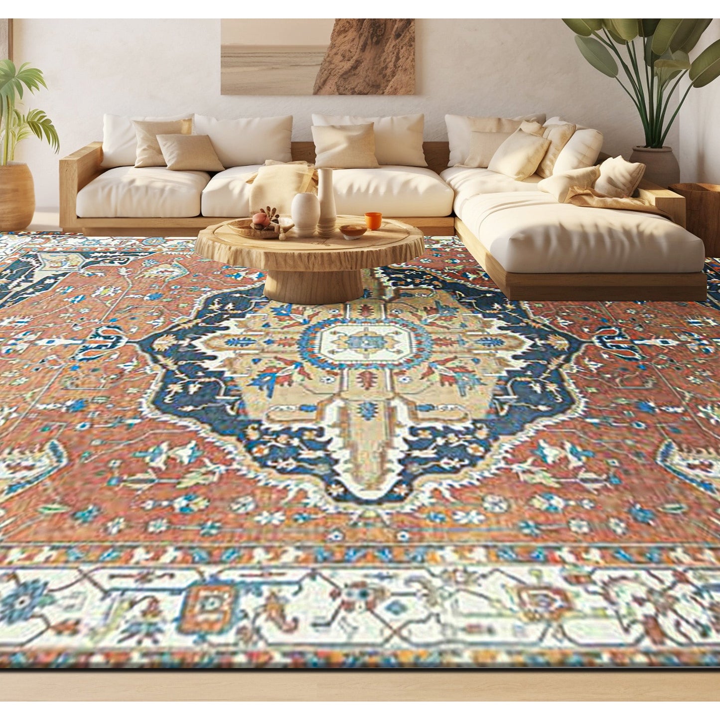 ANTIQUE SERAPI JRY-5 RED / BEIGE