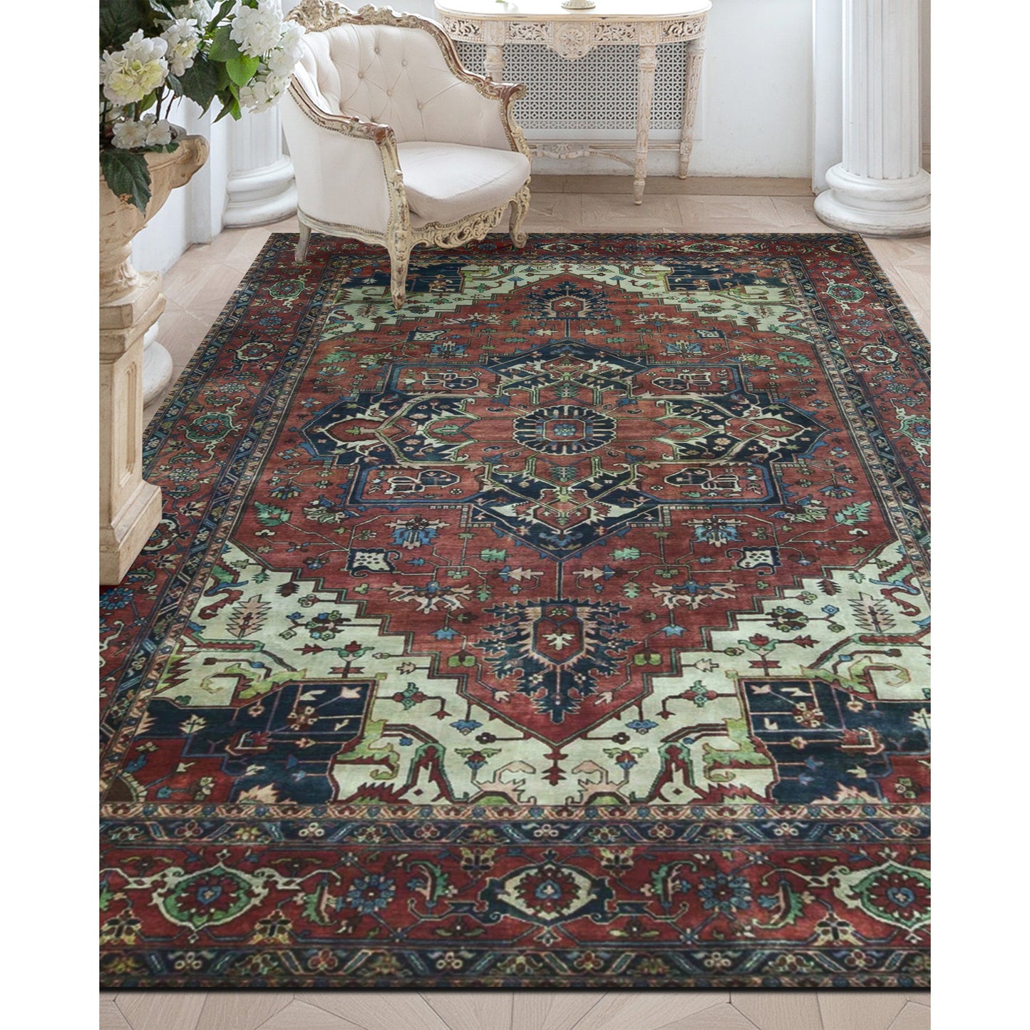 ANTIQUE SERAPI L1SER RED / RED