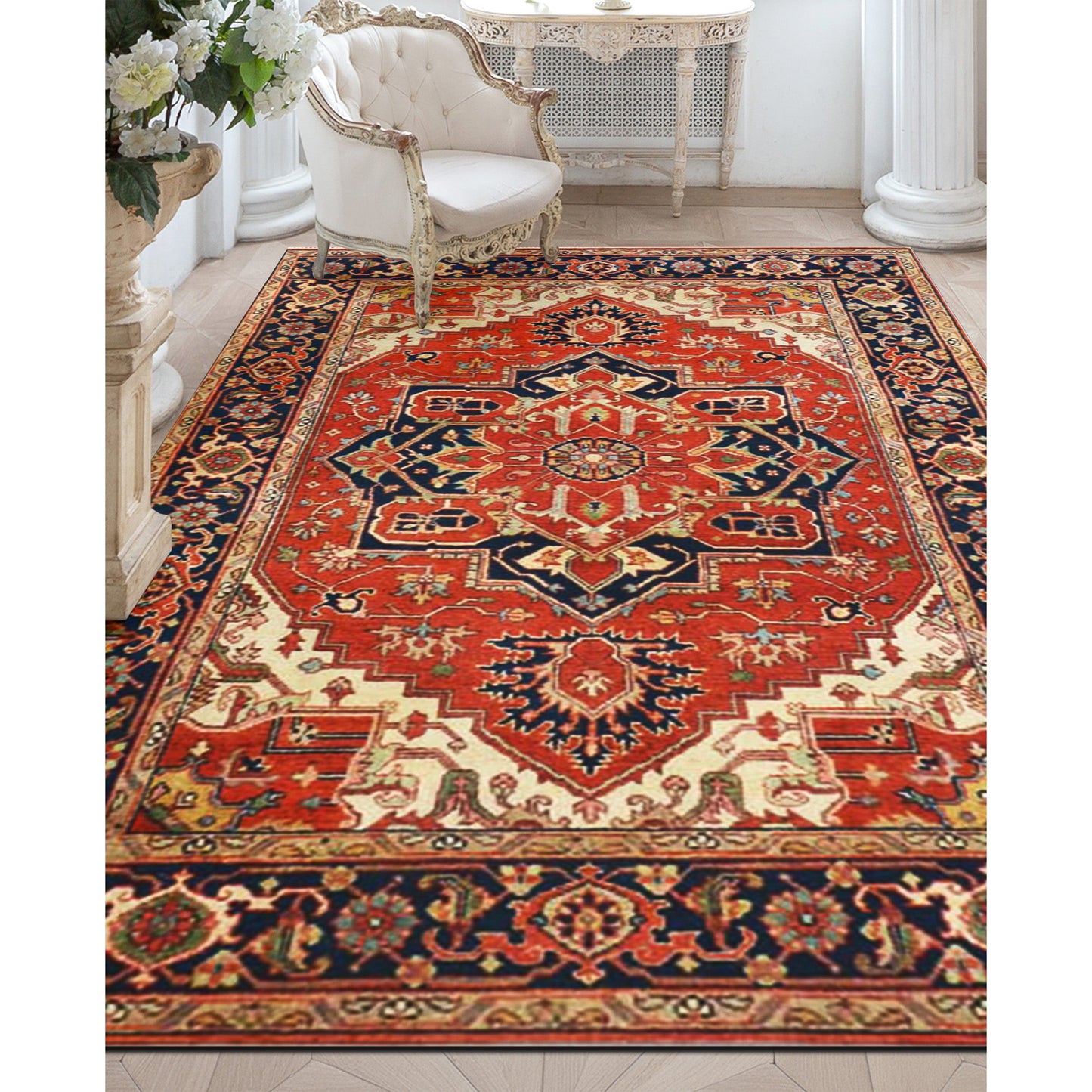 ANTIQUE SERAPI L1SER RUST / BLUE