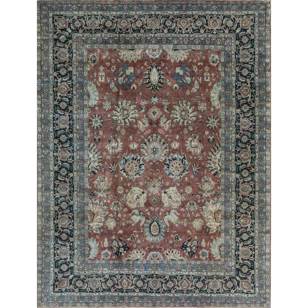 ANTIQUE SERAPI MASHD RUST / BLUE