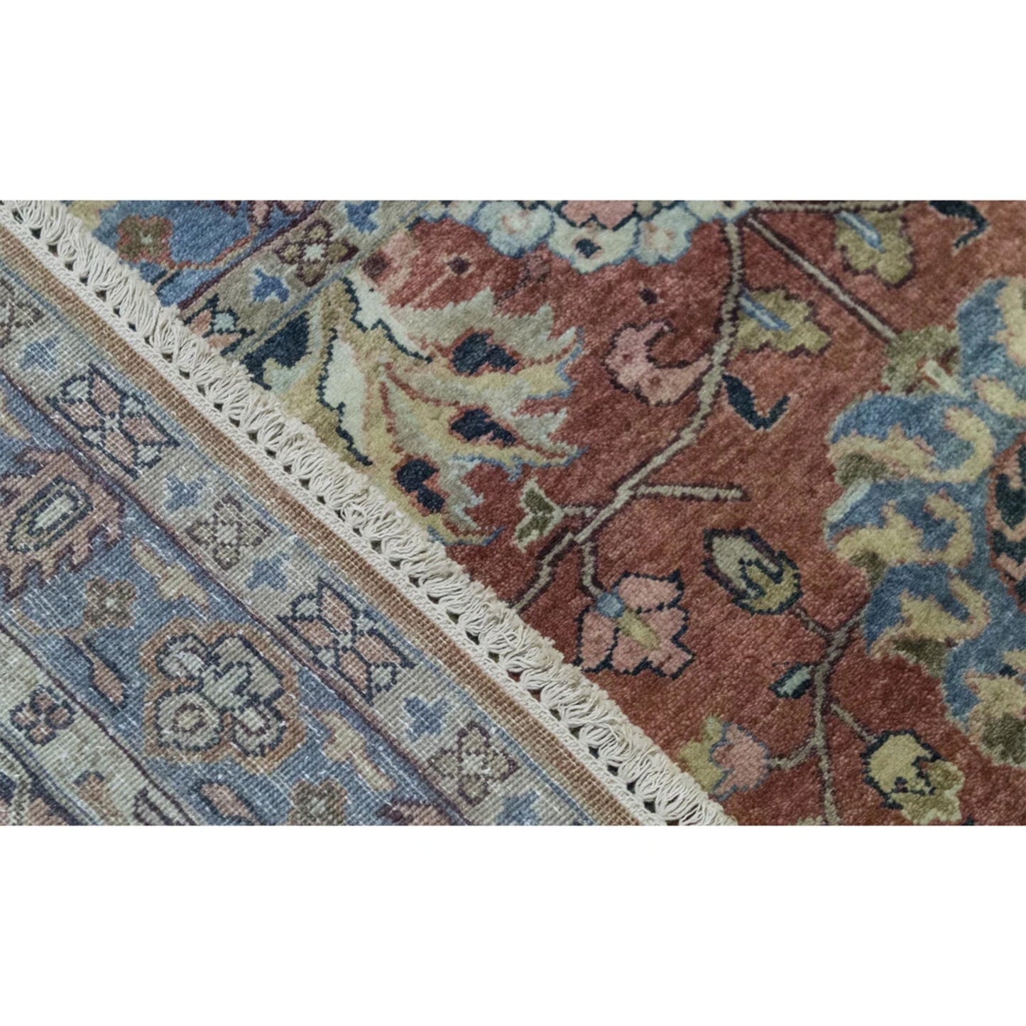 ANTIQUE SERAPI MASHD RUST / BLUE