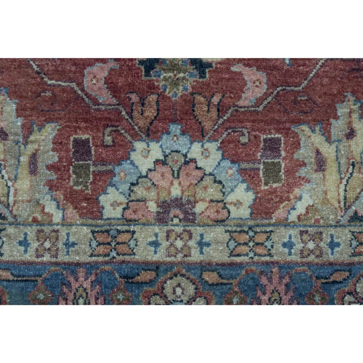 ANTIQUE SERAPI MASHD RUST / BLUE