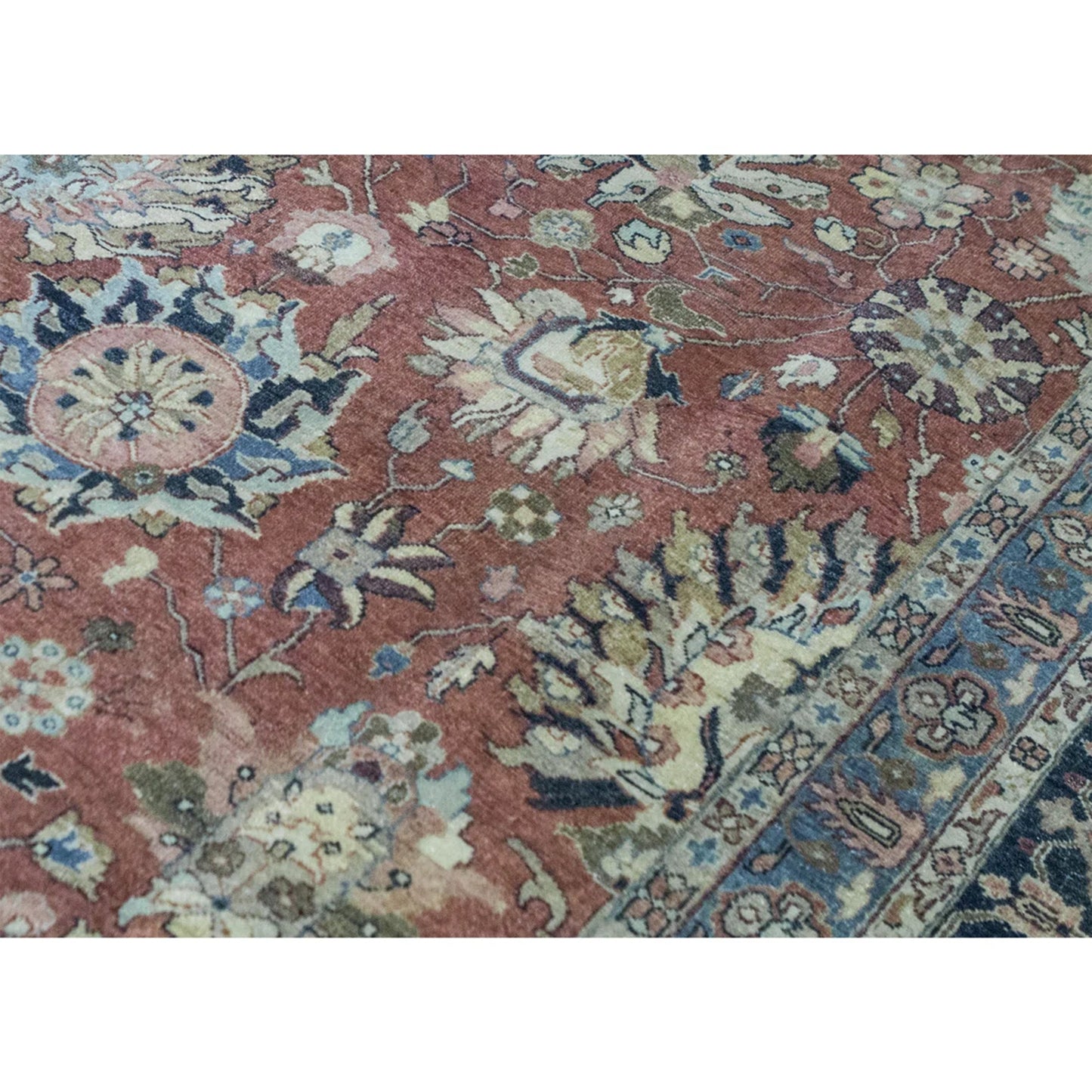 ANTIQUE SERAPI MASHD RUST / BLUE