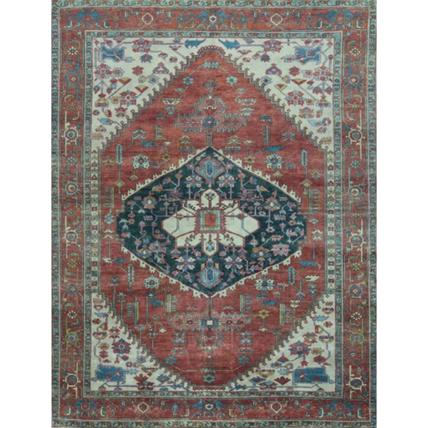 ANTIQUE SERAPI P-1SE RED / RED