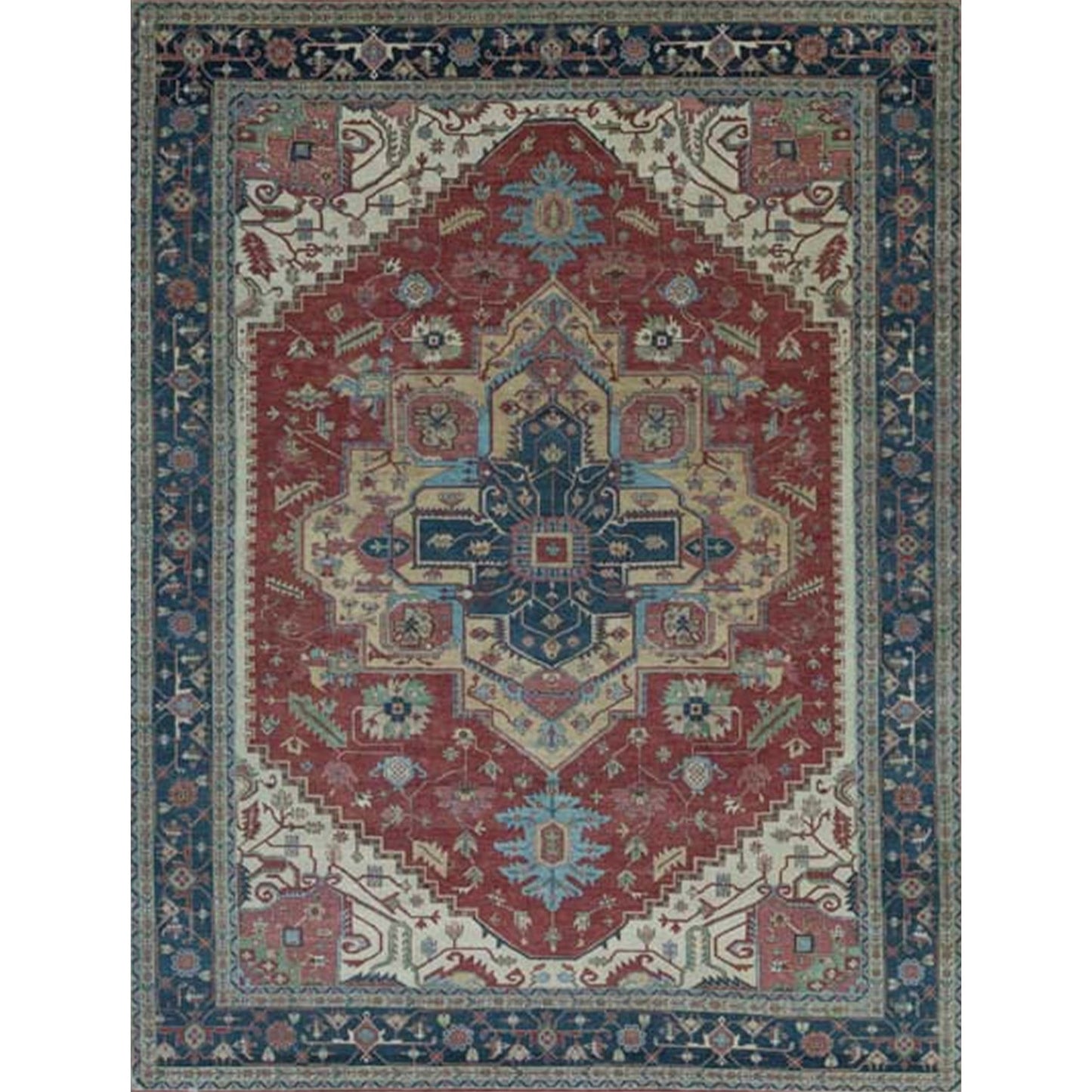 ANTIQUE SERAPI P10BS RED / BLUE