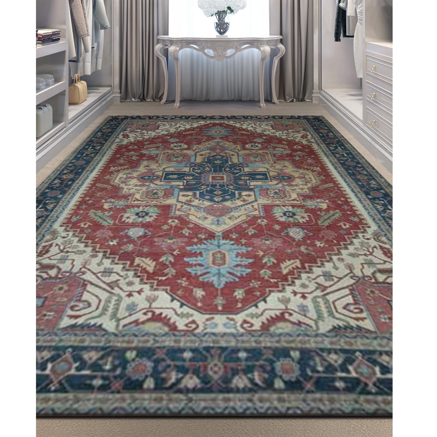 ANTIQUE SERAPI P10BS RED / BLUE