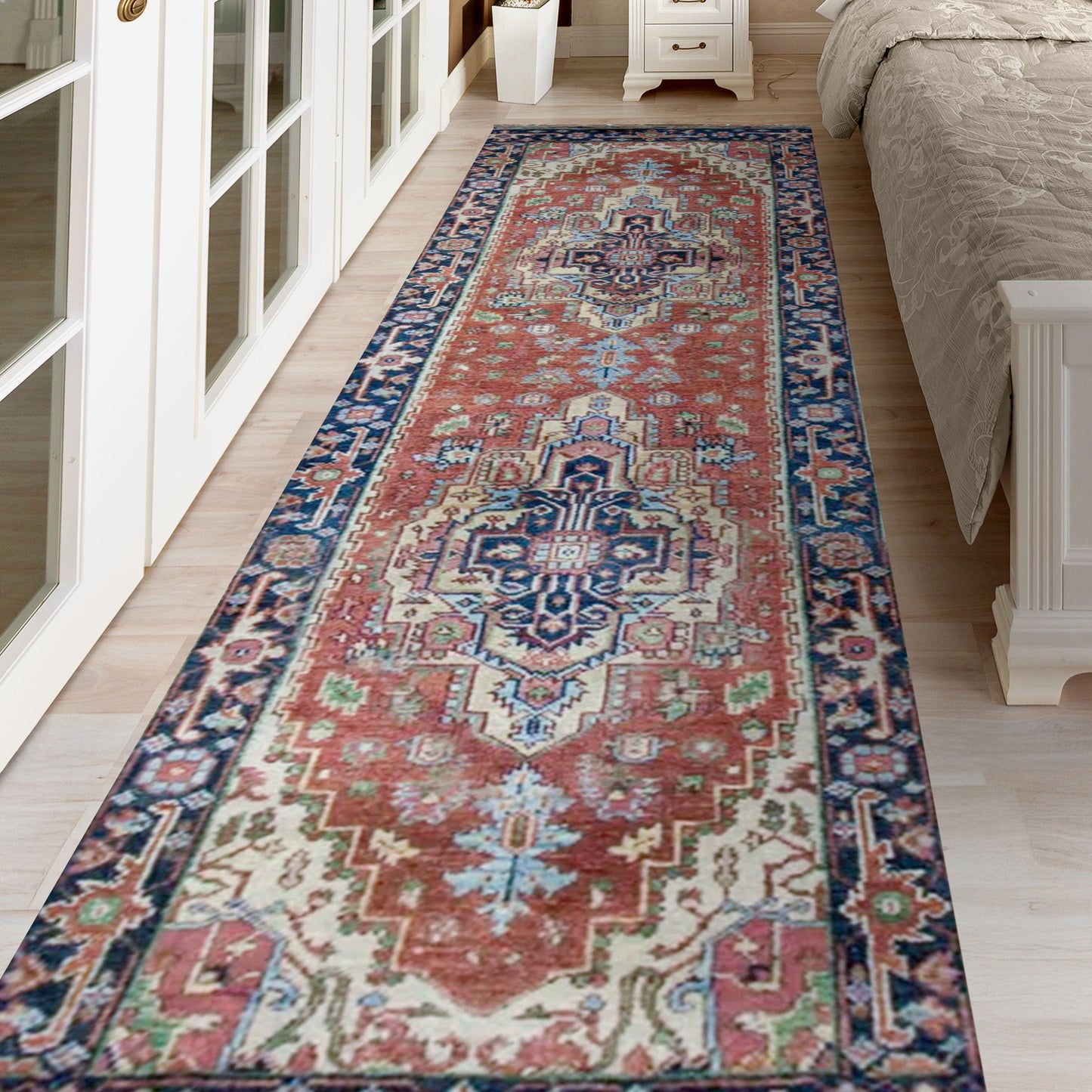 ANTIQUE SERAPI P10BS RED / BLUE