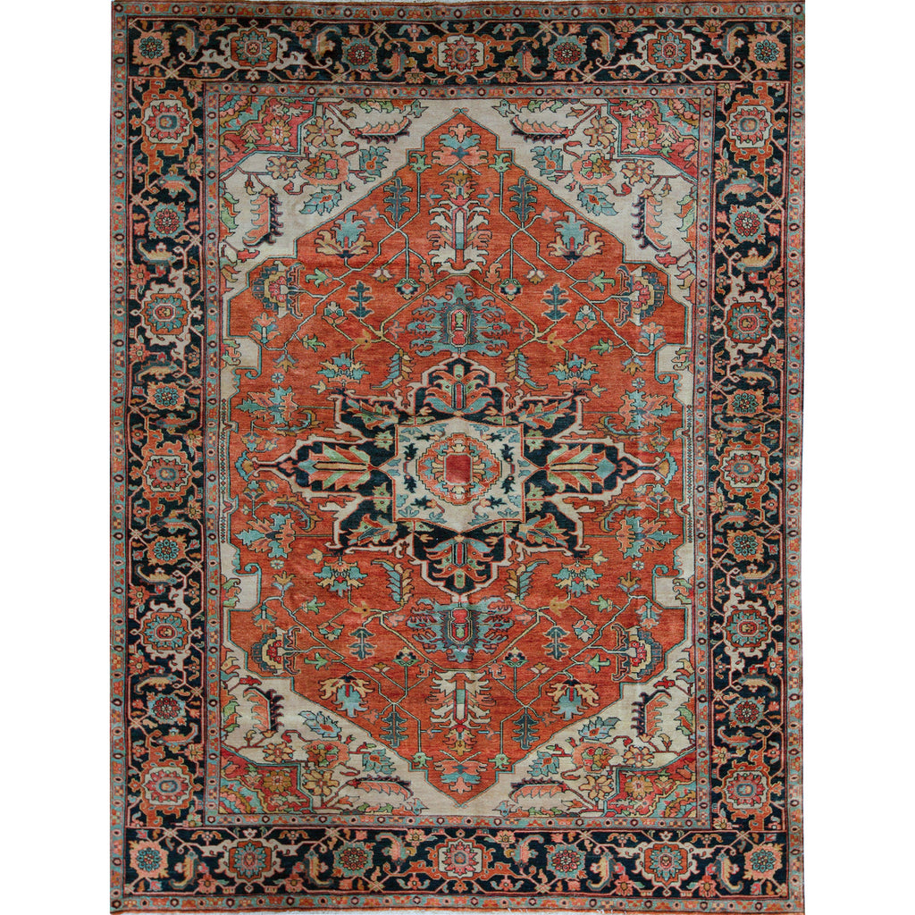 ANTIQUE SERAPI P17SE RUST / BLUE