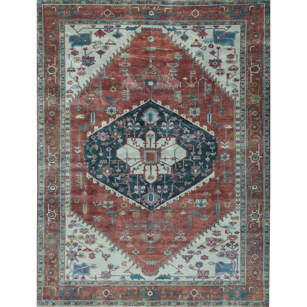 ANTIQUE SERAPI P1SER RED / RED 11'10" X 21'9"