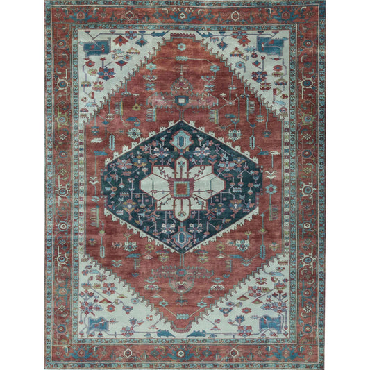 ANTIQUE SERAPI P1SER RED / RED 11'10" X 21'9"