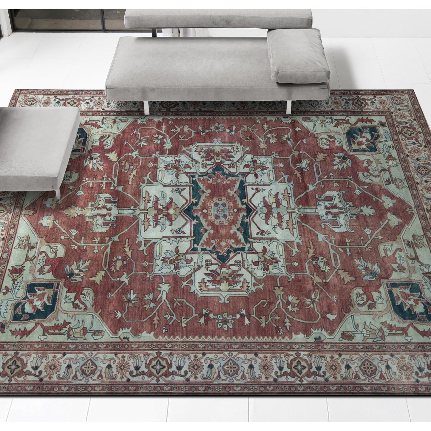 ANTIQUE SERAPI P2SER RED / IVORY