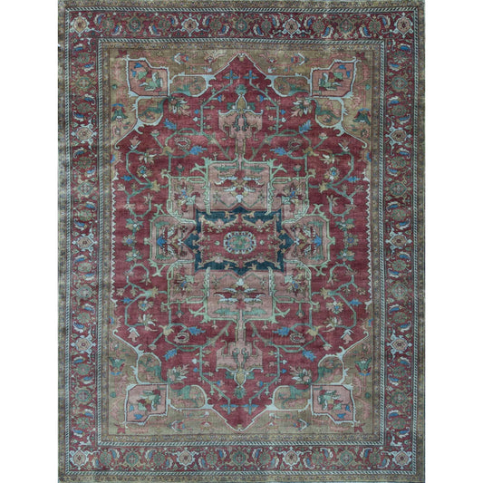 ANTIQUE SERAPI P2SER RED / RED 13' X 18'7"