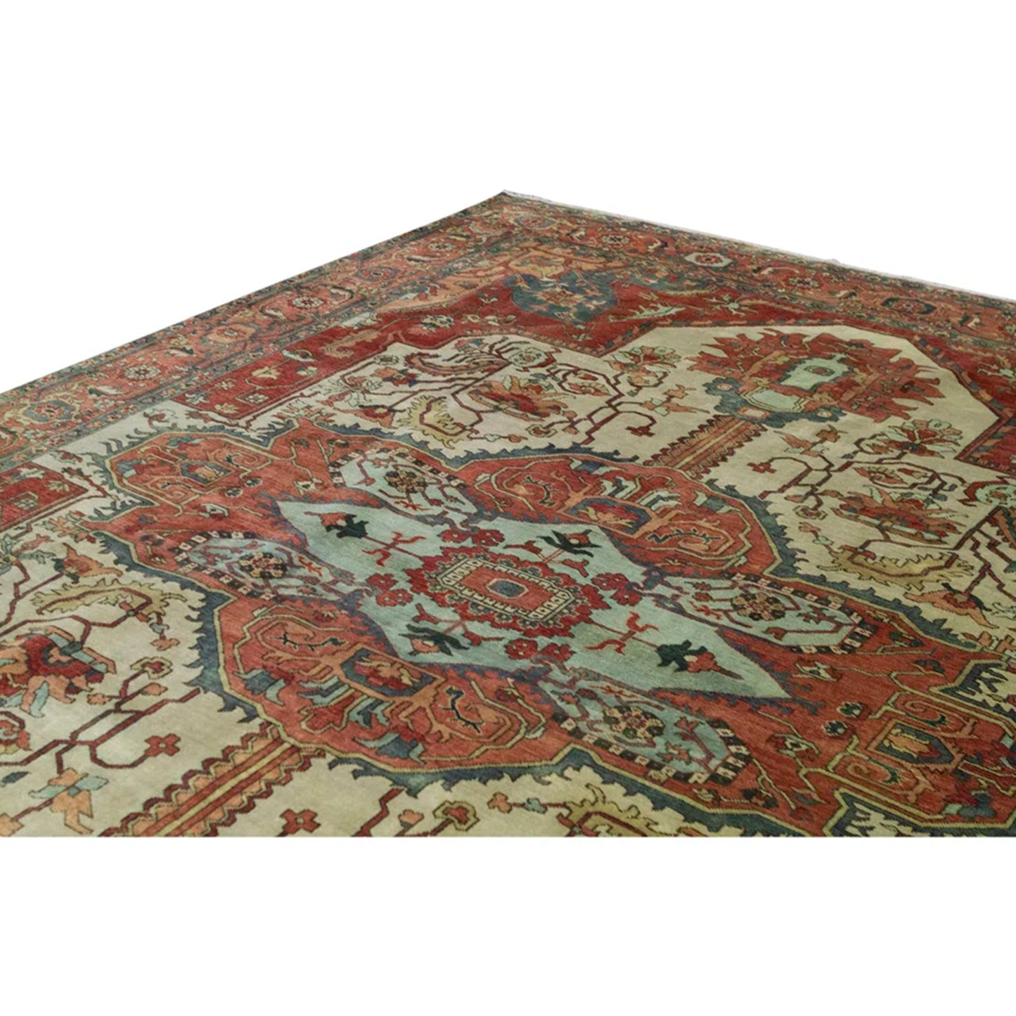 ANTIQUE SERAPI P4BSE IVORY / RED