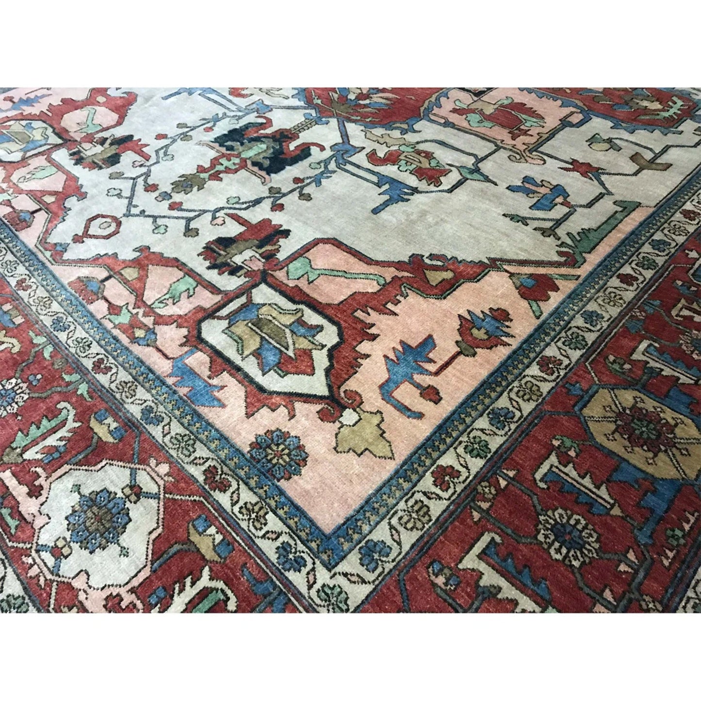 ANTIQUE SERAPI P6CSE IVORY / RED